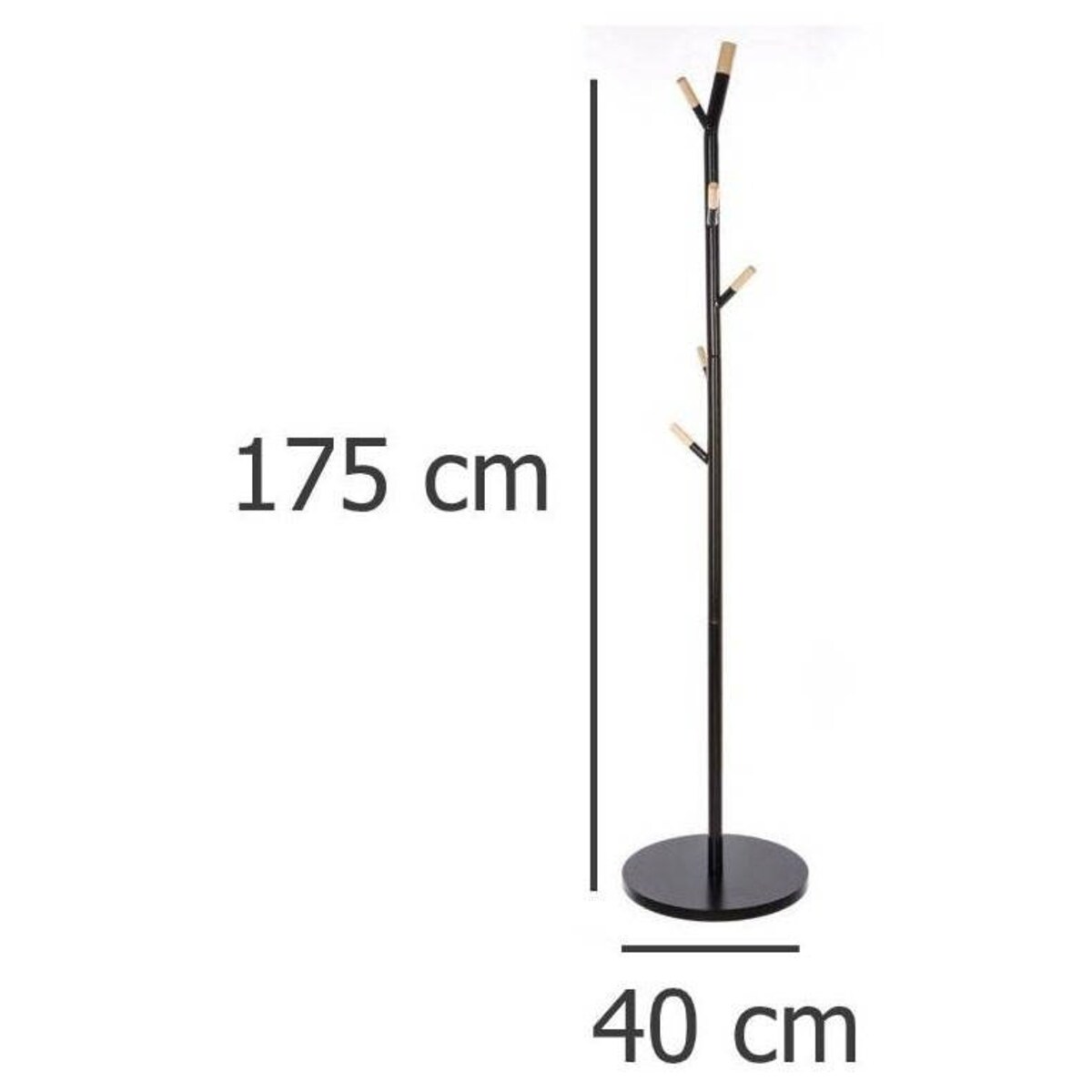 Wieszak do przedpokoju na płaszcze, 6 haczyków, 175 cm