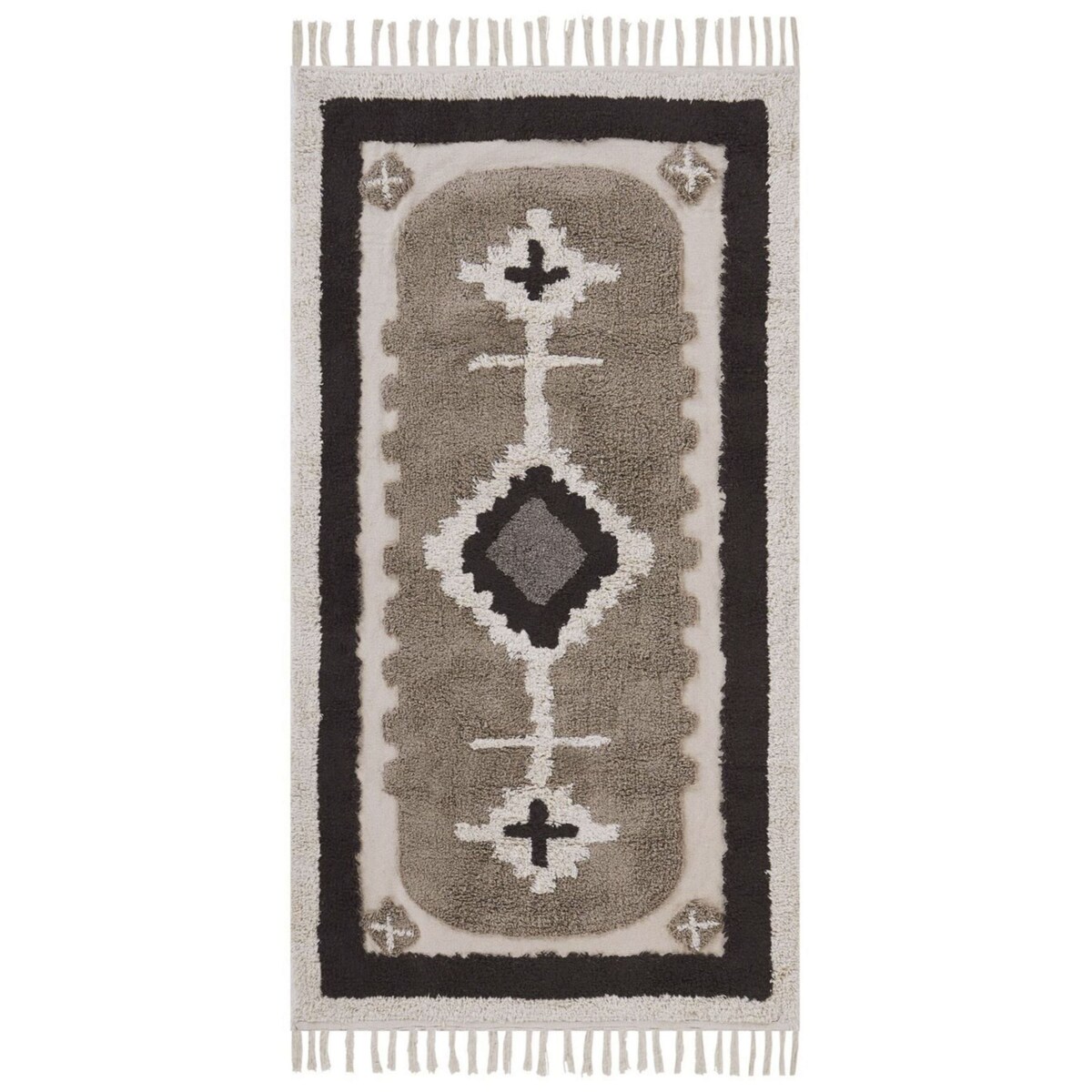 Dywan bawełniany 80 x 150 cm beżowy GEYVE