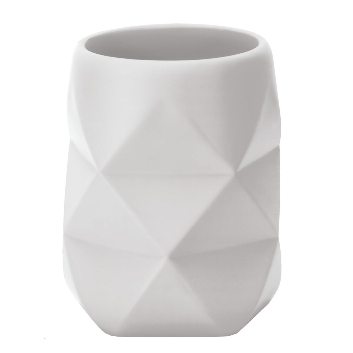 Kleine Wolke Crackle Kubek łazienkowy biały kompozyt