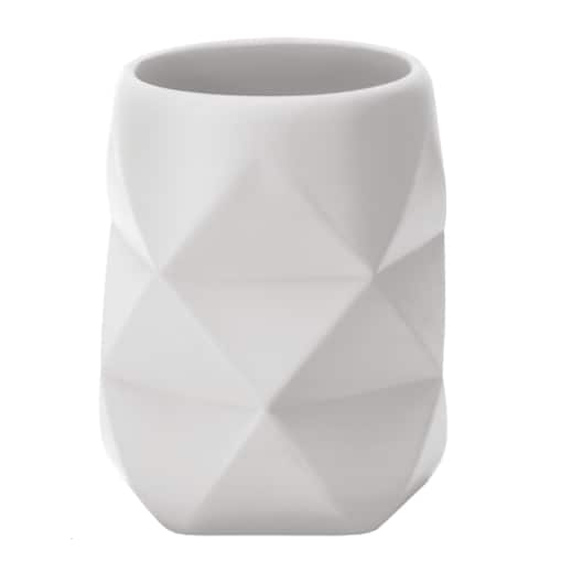 Kleine Wolke Crackle Kubek łazienkowy biały kompozyt