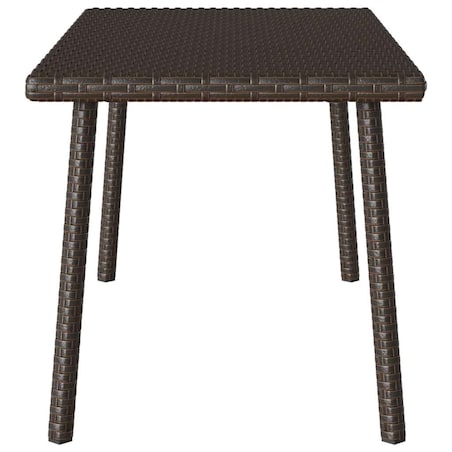 vidaXL Stolik kawowy ogrodowy prostokątny brązowy 80x40x37 cm