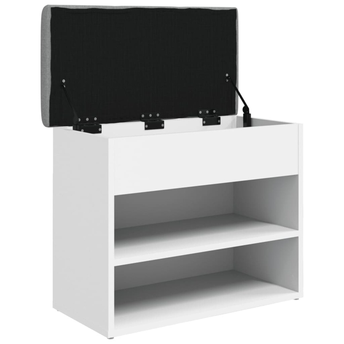 vidaXL Ławka na buty biała 62x32x50 cm Drewno konstrukcyjne