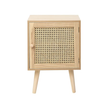 Szafka nocna front rattanowy jasne drewno ALMO