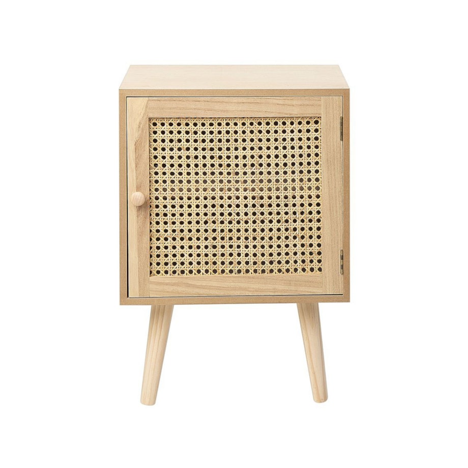 Szafka nocna front rattanowy jasne drewno ALMO
