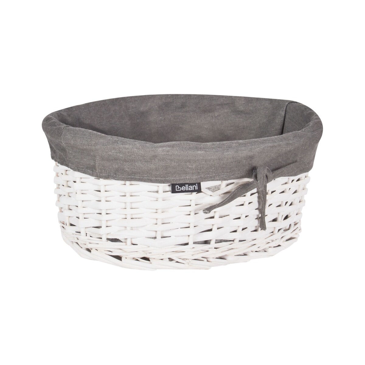 Zestaw 5 koszy wiklinowych biały VAKARI