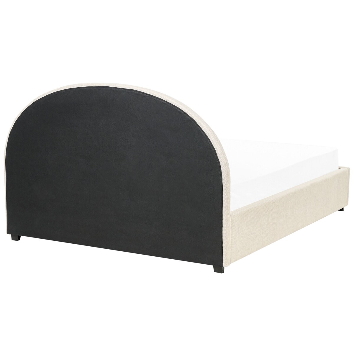 Łóżko z pojemnikiem tapicerowane 160 x 200 cm beżowe VAUCLUSE