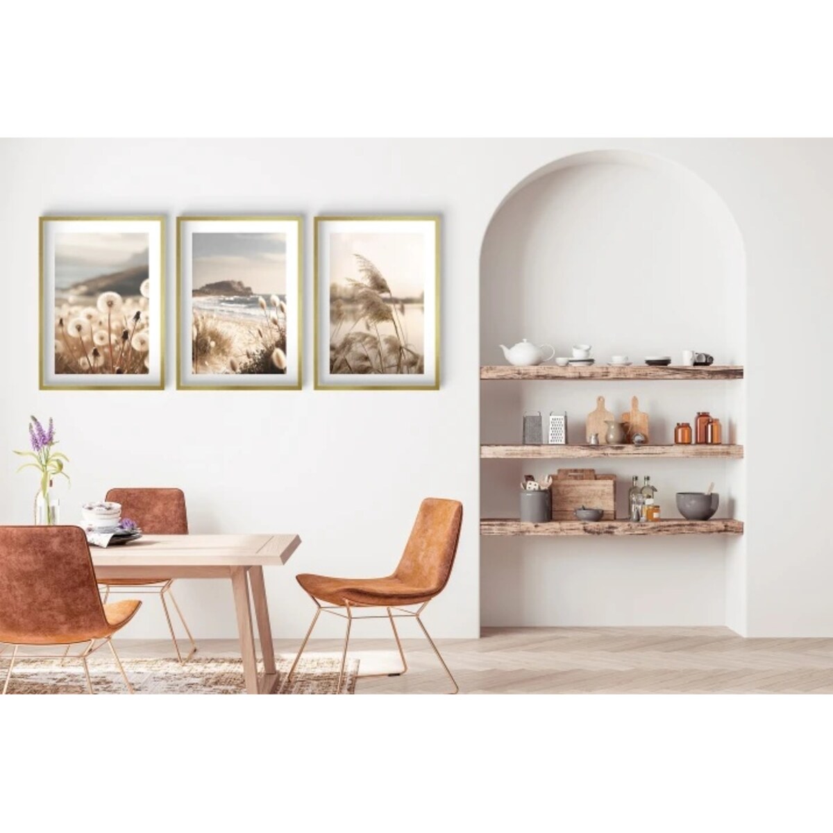 Pastelowe Plakaty ścienne Obrazy na ścianę do Salonu sypialni Trawy Boho