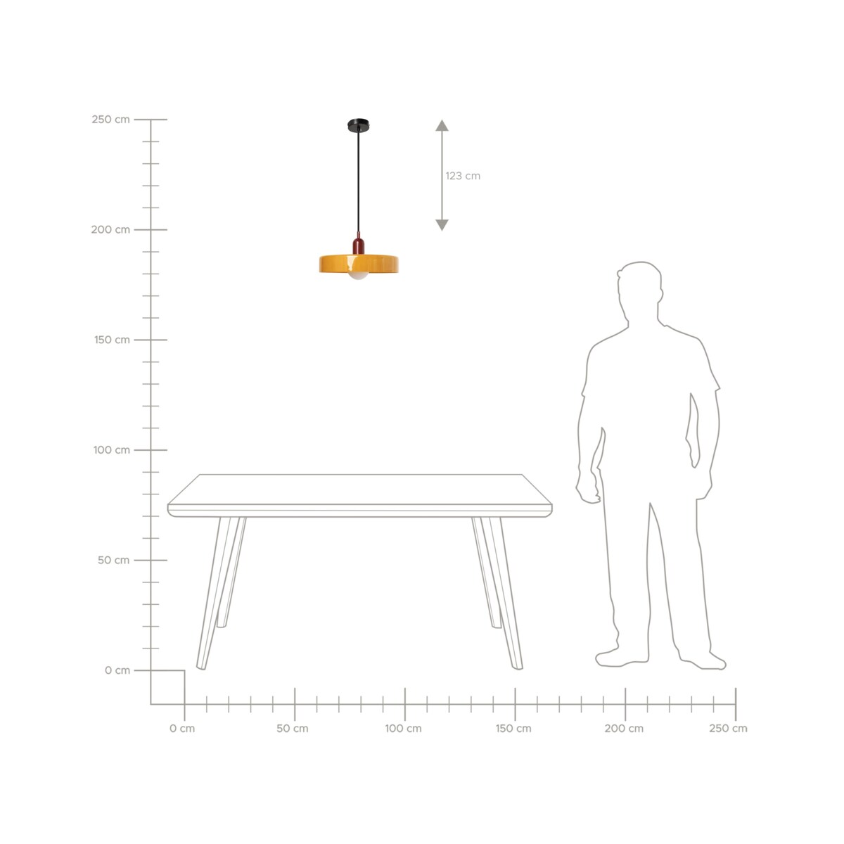 Lampa wisząca PAALA Szkło Żółty
