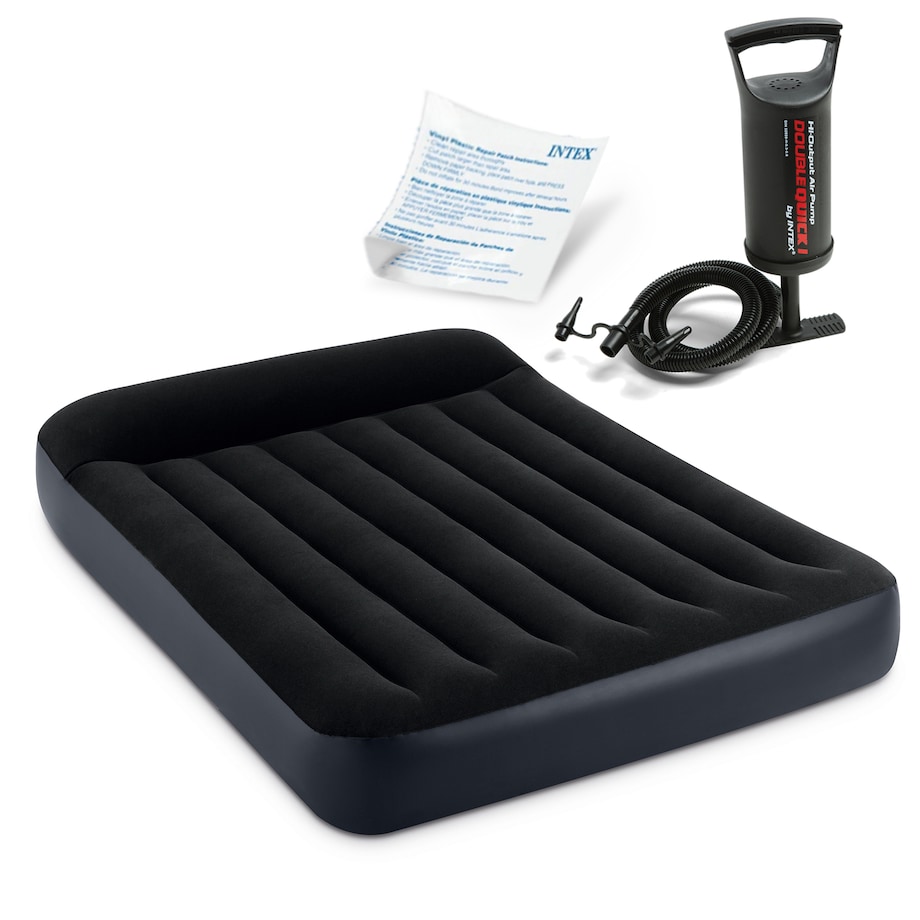 Materac dmuchany Intex dwuosobowy z pompką tłokową 191x137x25 cm