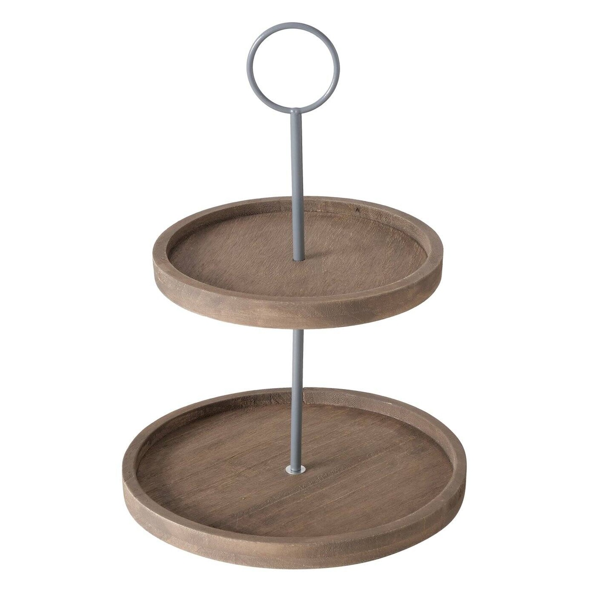 Patera dekoracyjna drewniana SAMINA, dwa poziomy, wys. 35 cm