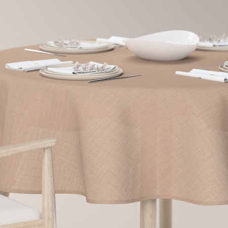 Obrus okrągły 160 x 160 cm herbaciany