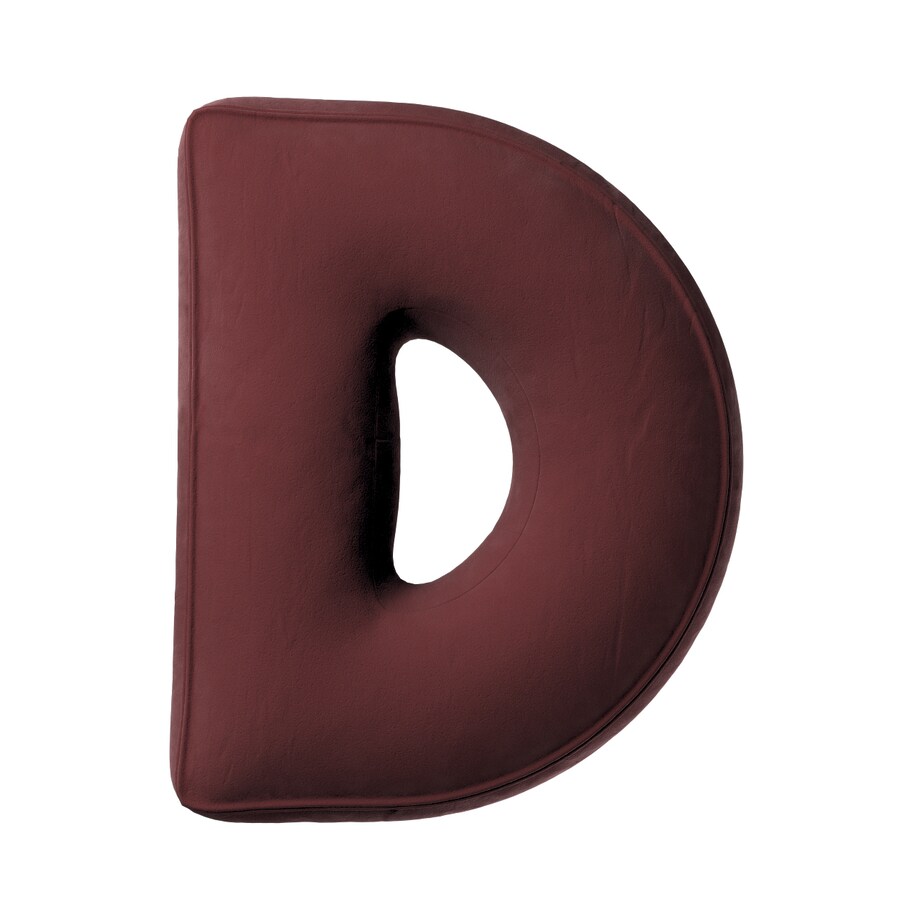 Poduszka literka D, bordowy, 30x40cm, Posh Velvet