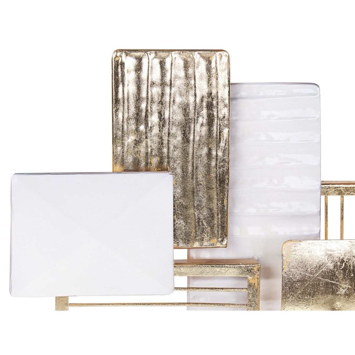 Dekoracyjna rzeźba metalowa złoto-biała BORON