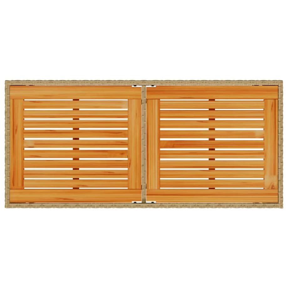 vidaXL Stół ogrodowy z akacjowym blatem, beżowy, 115x54x74 cm