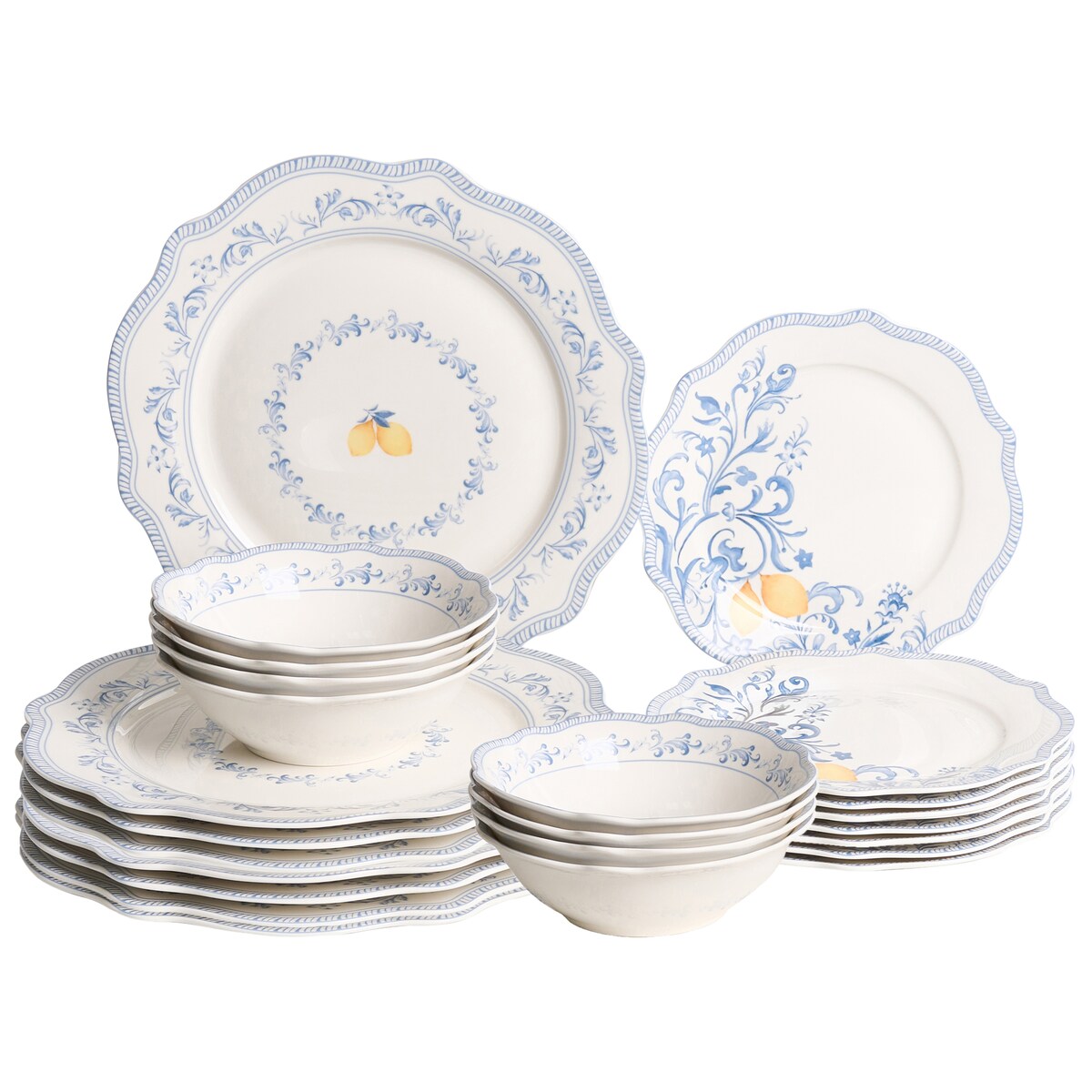 Zastawa stołowa 24-częściowa LOVAGE Porcelana Biały