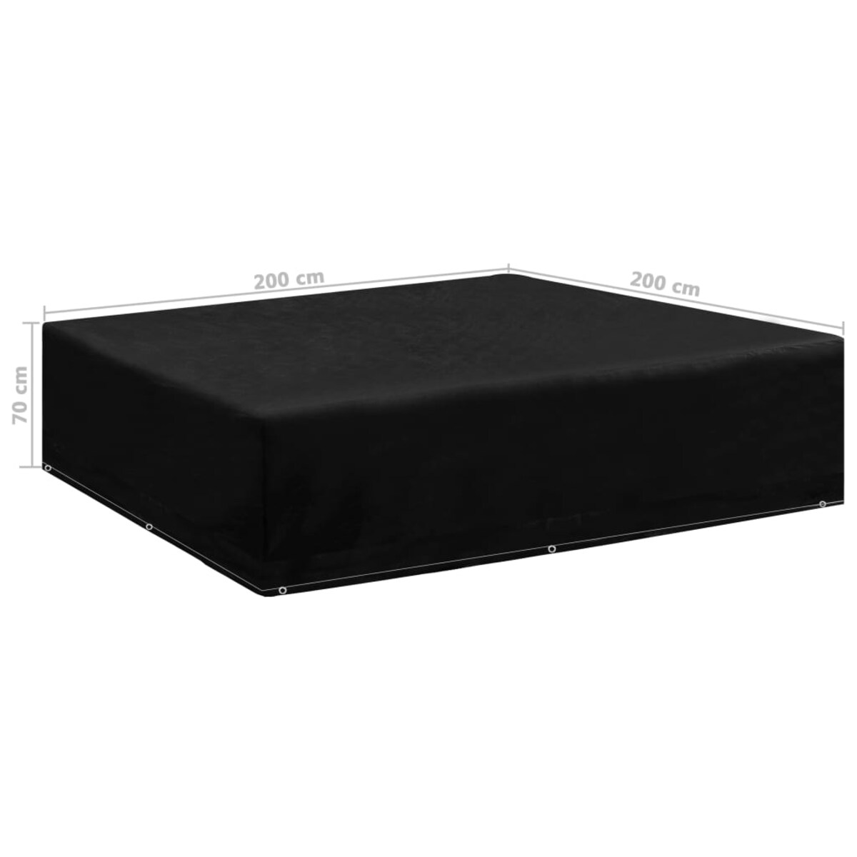 vidaXL Pokrowiec na meble ogrodowe, 8 oczek, 200 x 200 x 70 cm