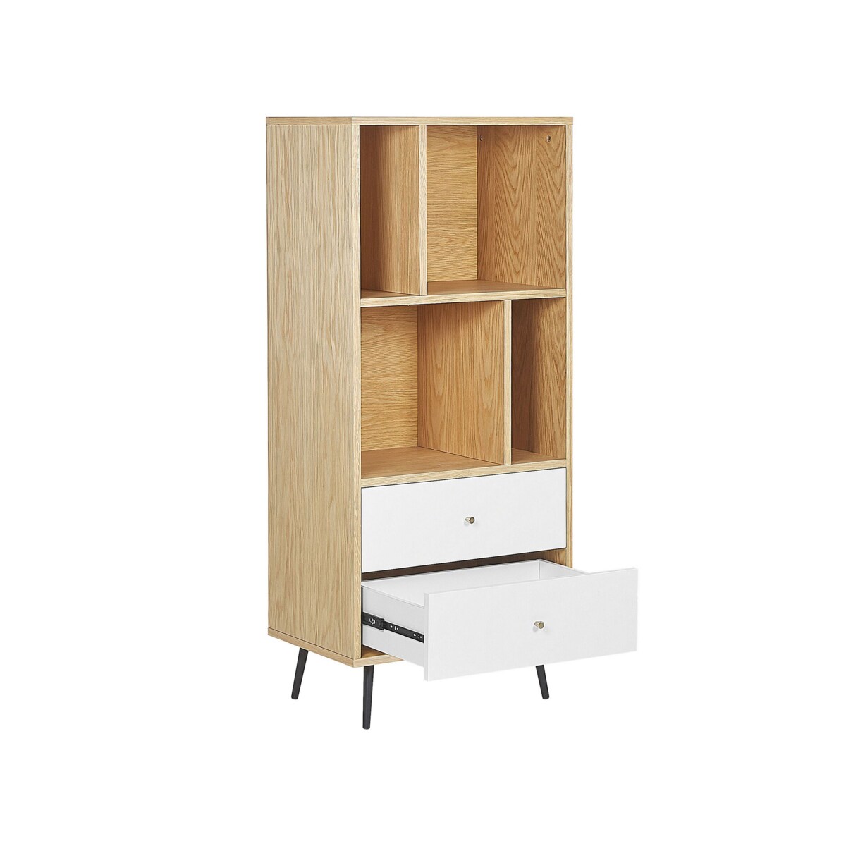 Regał jasne drewno z białym RICHMOND