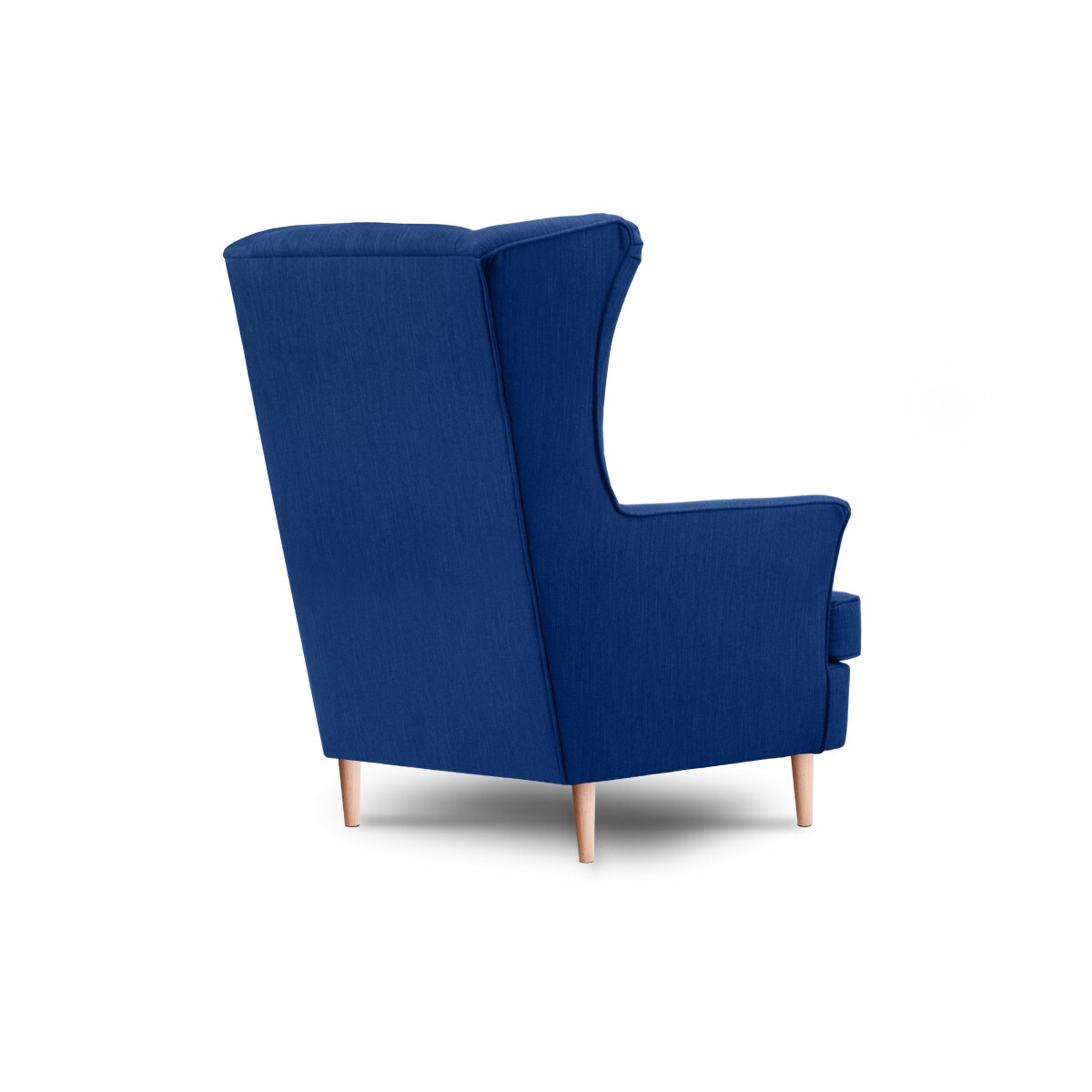 KONSIMO STRALIS Fotel + puf, kolor ciemny niebieski