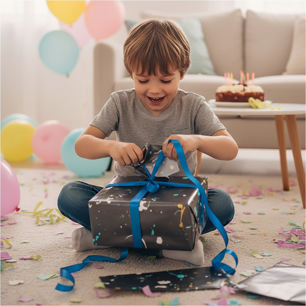 Papier do pakowania prezentów 25 METRÓW MEGAROLKA Urodzinowy Do Paczek Ozdobny