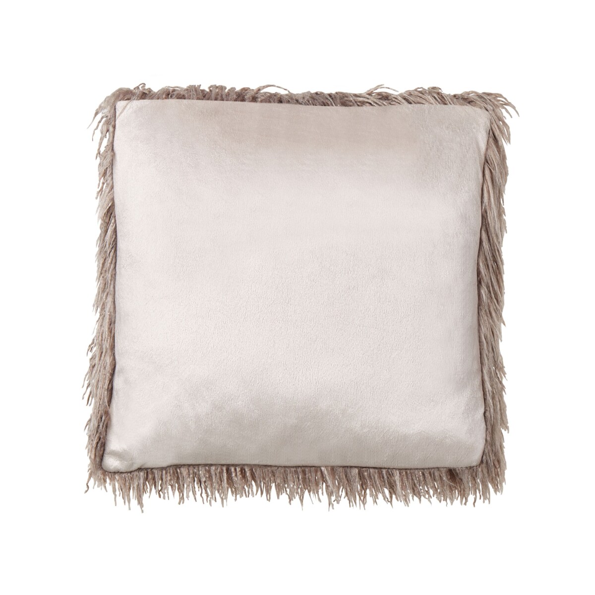 2 poduszki dekoracyjne włochacze 45 x 45 cm beżowe COROKIA