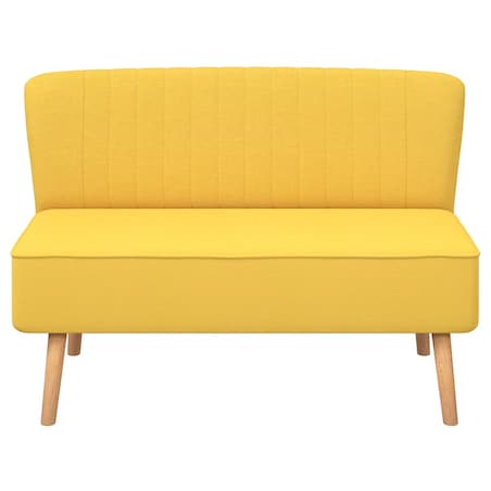 vidaXL Sofa 117x55,5x77 cm, żółty materiał
