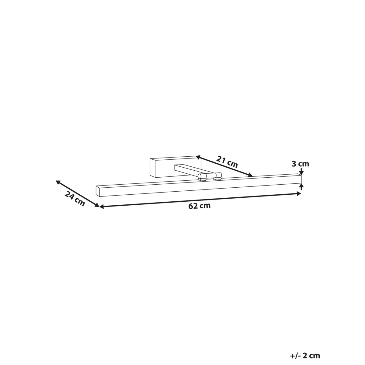 Kinkiet LED obrazowy/łazienkowy ARROS Metal Srebrny