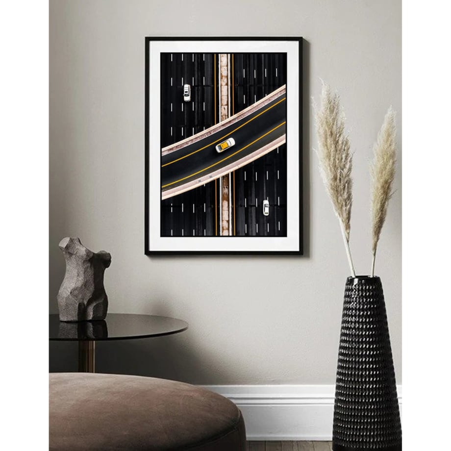 Poster Story, Plakat, Obraz - Autostrada z Lotu Ptaka, wymiary 21 x 30 cm