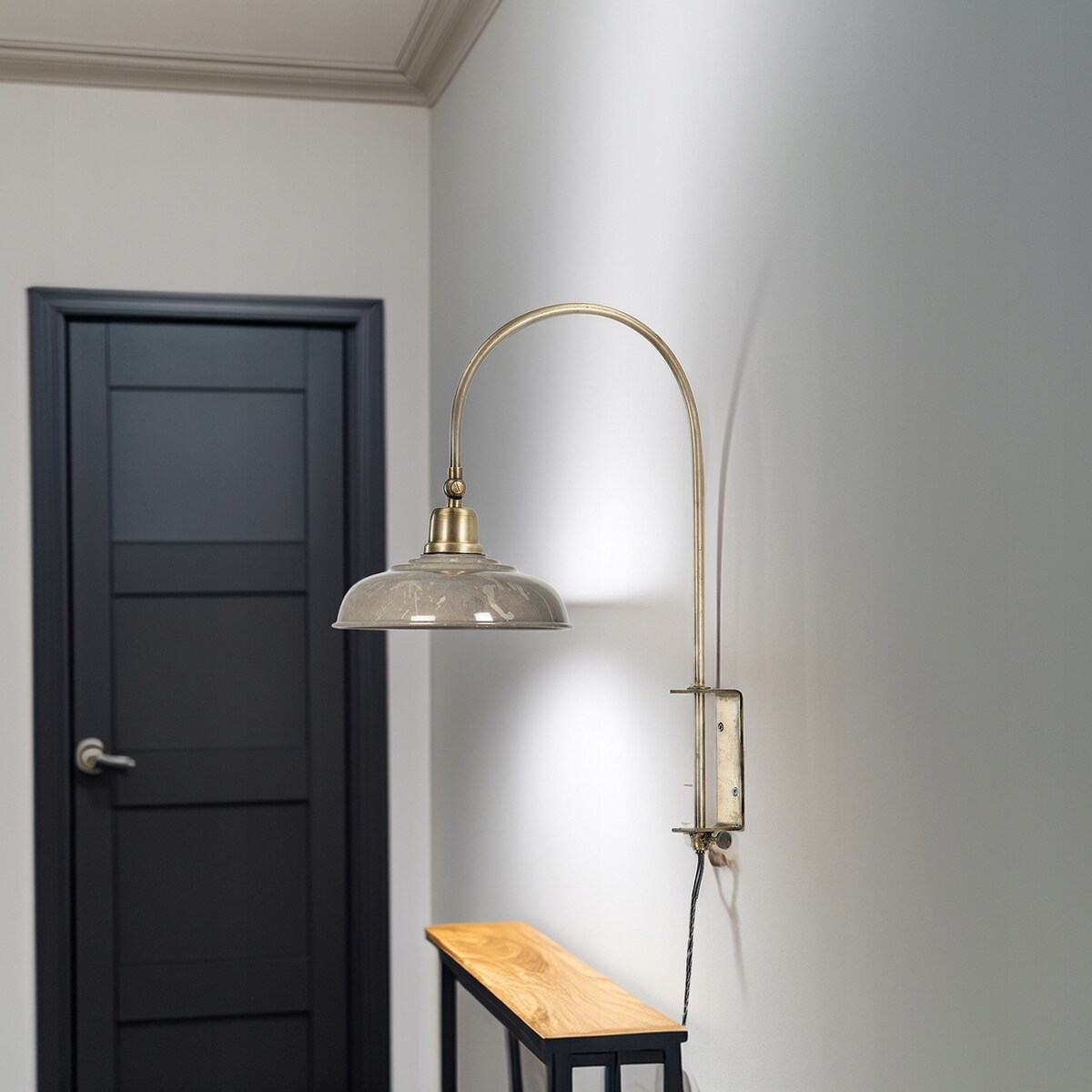 KINKIET LAMPA ŚCIENNA DO POWIESZENIA ZŁOTA METALOWA SKANDYNAWSKA LOFT