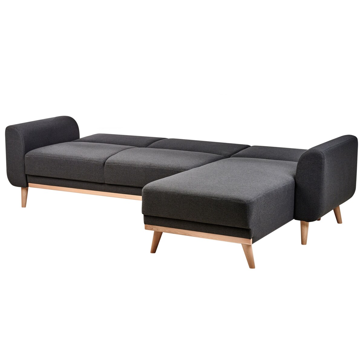 Narożnik rozkładany lewostronny czarny OLLSTA