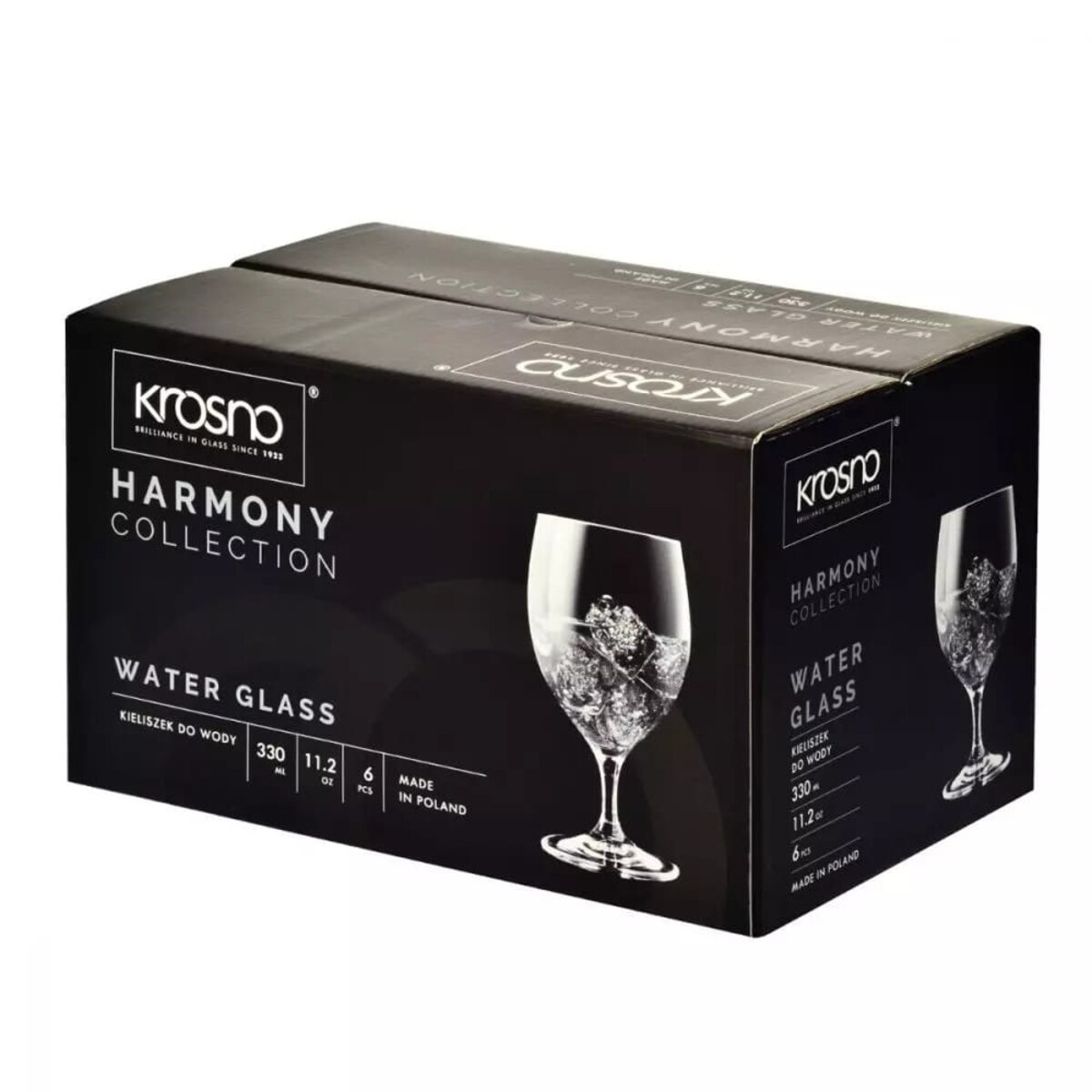 Kieliszki do Wody Krosno Harmony Szklanki na Nóżce Stopce Wody Soku Napojów