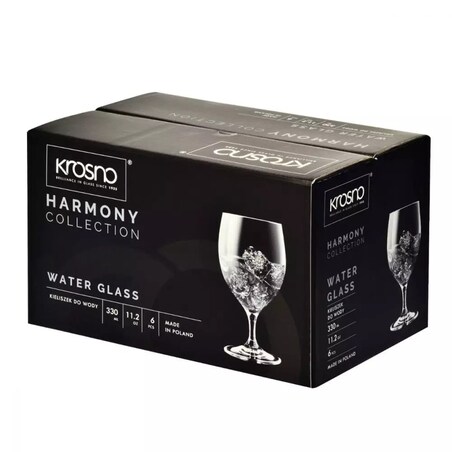 Kieliszki do Wody Krosno Harmony Szklanki na Nóżce Stopce Wody Soku Napojów
