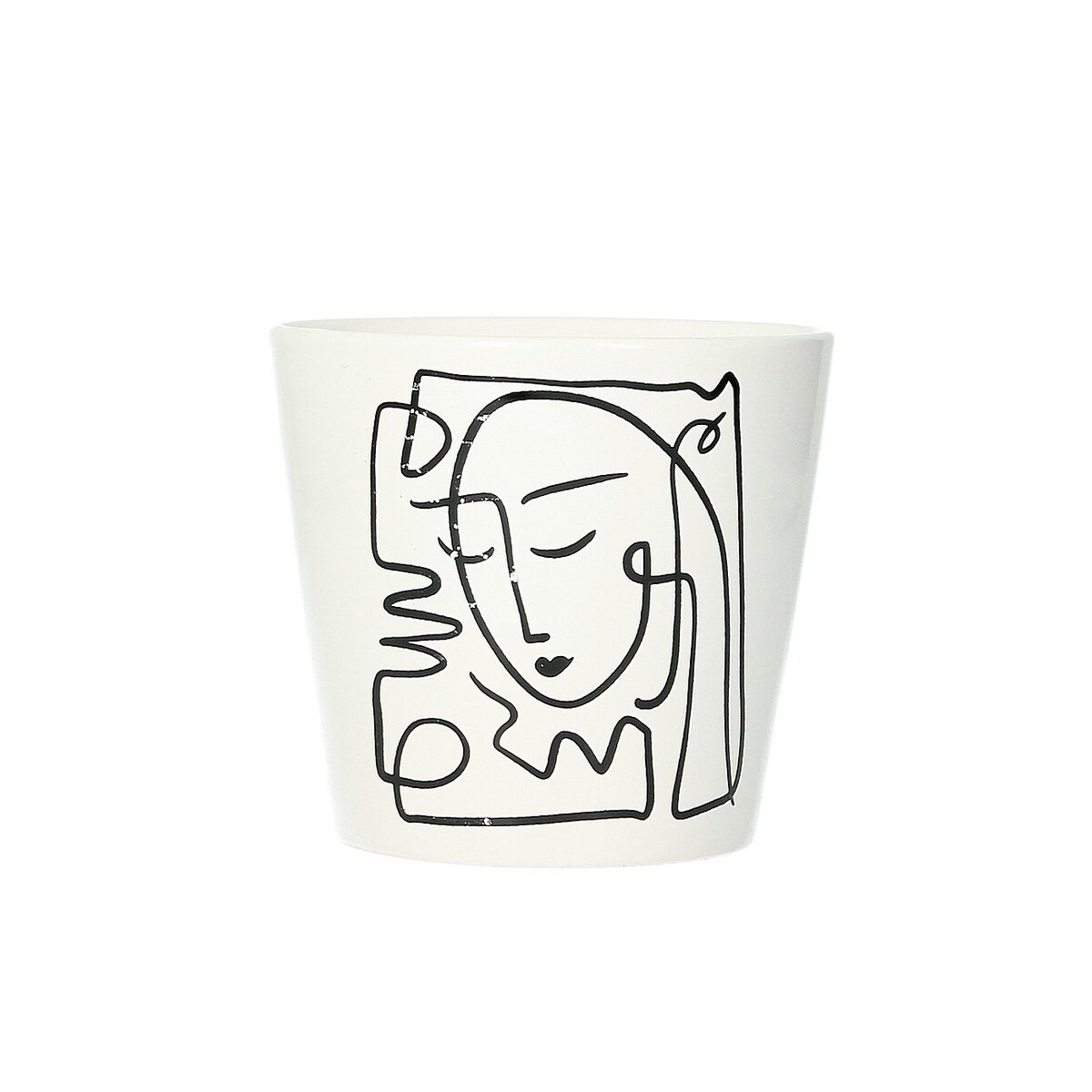 Osłona na doniczkę Face II 12cm, ⌀13 x 12 cm