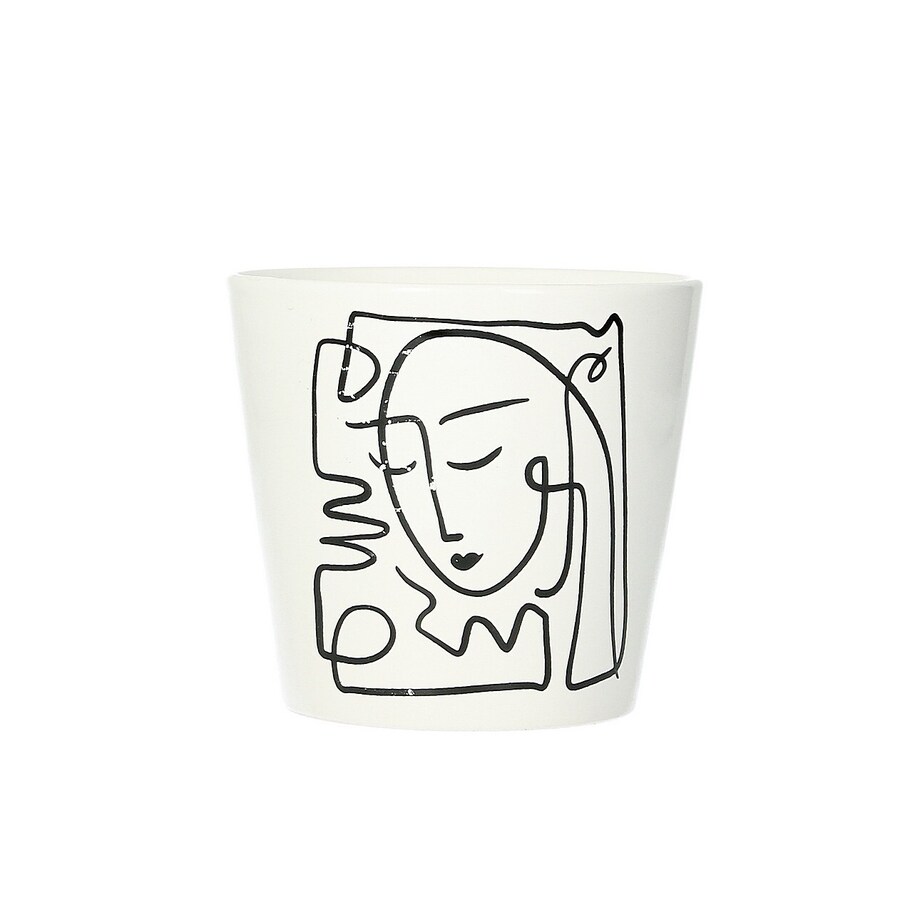 Osłona na doniczkę Face II 12cm, ⌀13 x 12 cm