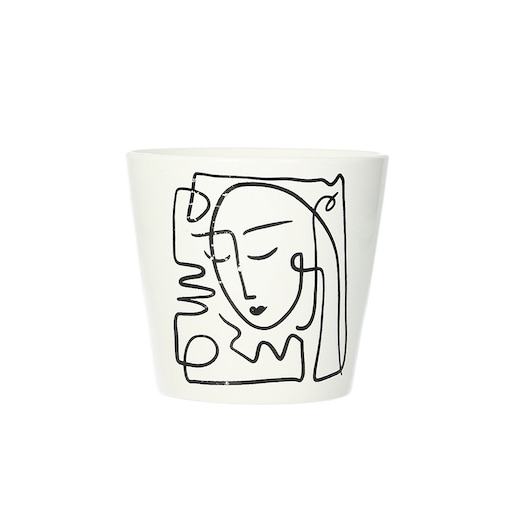 Osłona na doniczkę Face II 12cm, ⌀13 x 12 cm