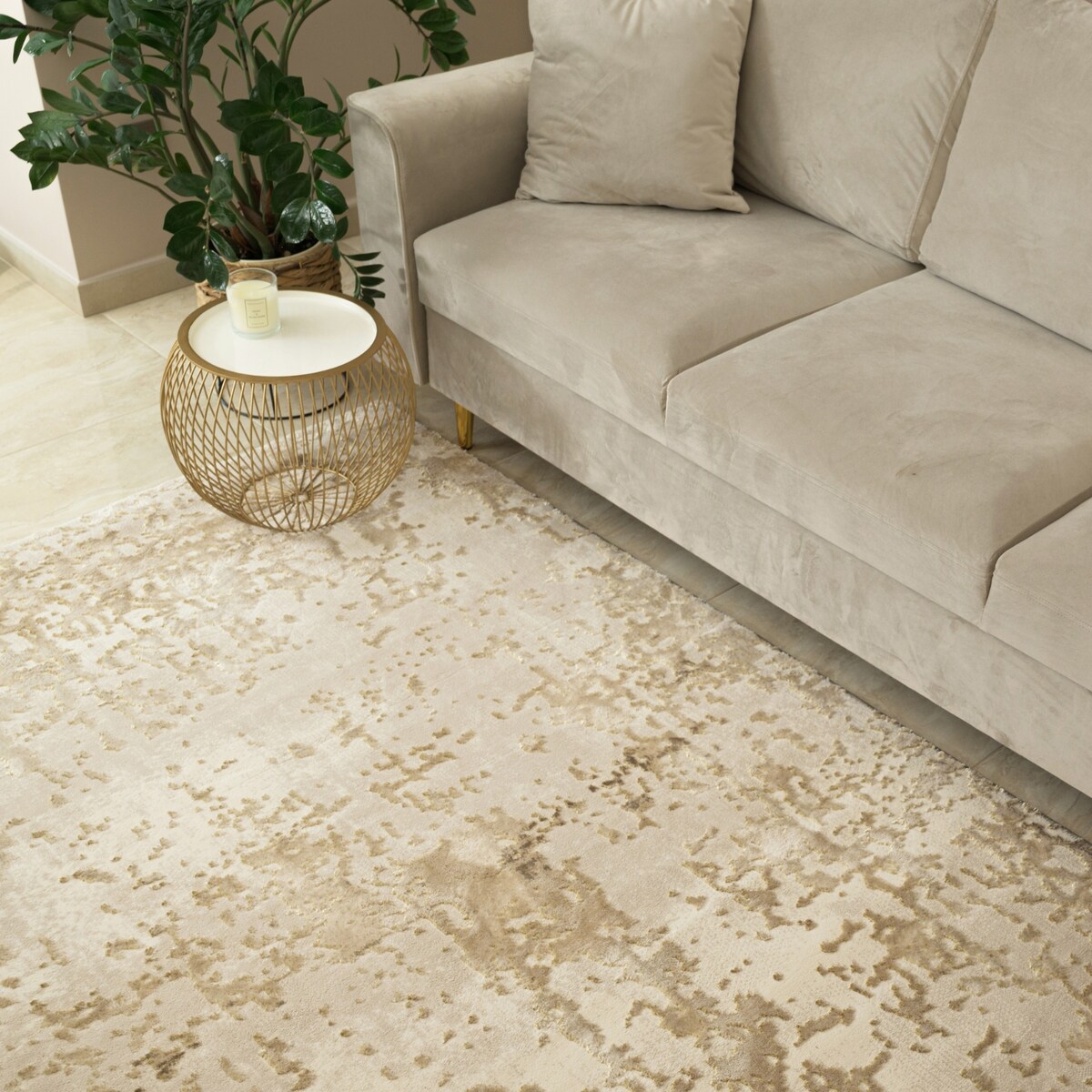 Dywan nowoczesny Studio 160x230 cm e-floor OEKO-TEX Przecierka beżowy