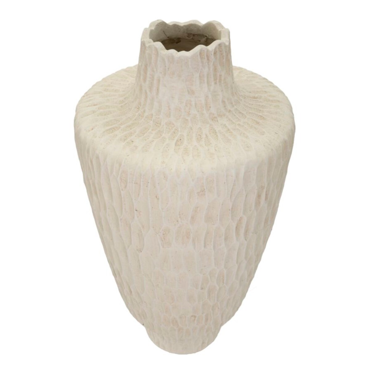 Osłonka dekoracyjna Shade, kolor kremowy, tlenek magnezu (MgO), 29,5 x 29,5 x 57 cm, styl nowoczesny, na doniczkę do salonu, Mauro Ferretti