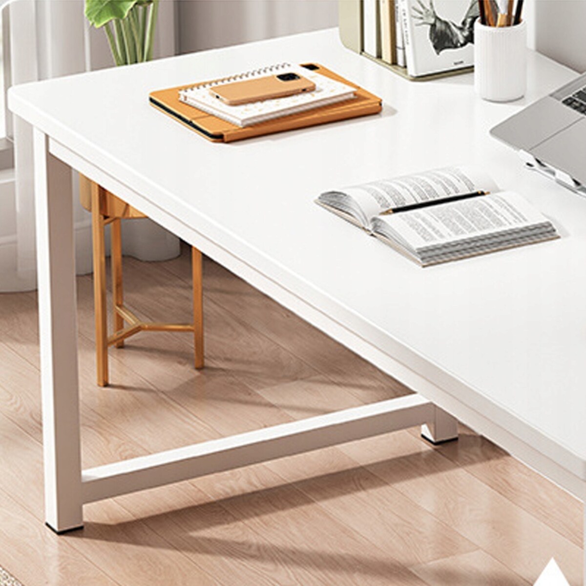 Biurko Komputerowe Stolik Białe Młodzieżowe Szkolne Industrialne 120 Cm