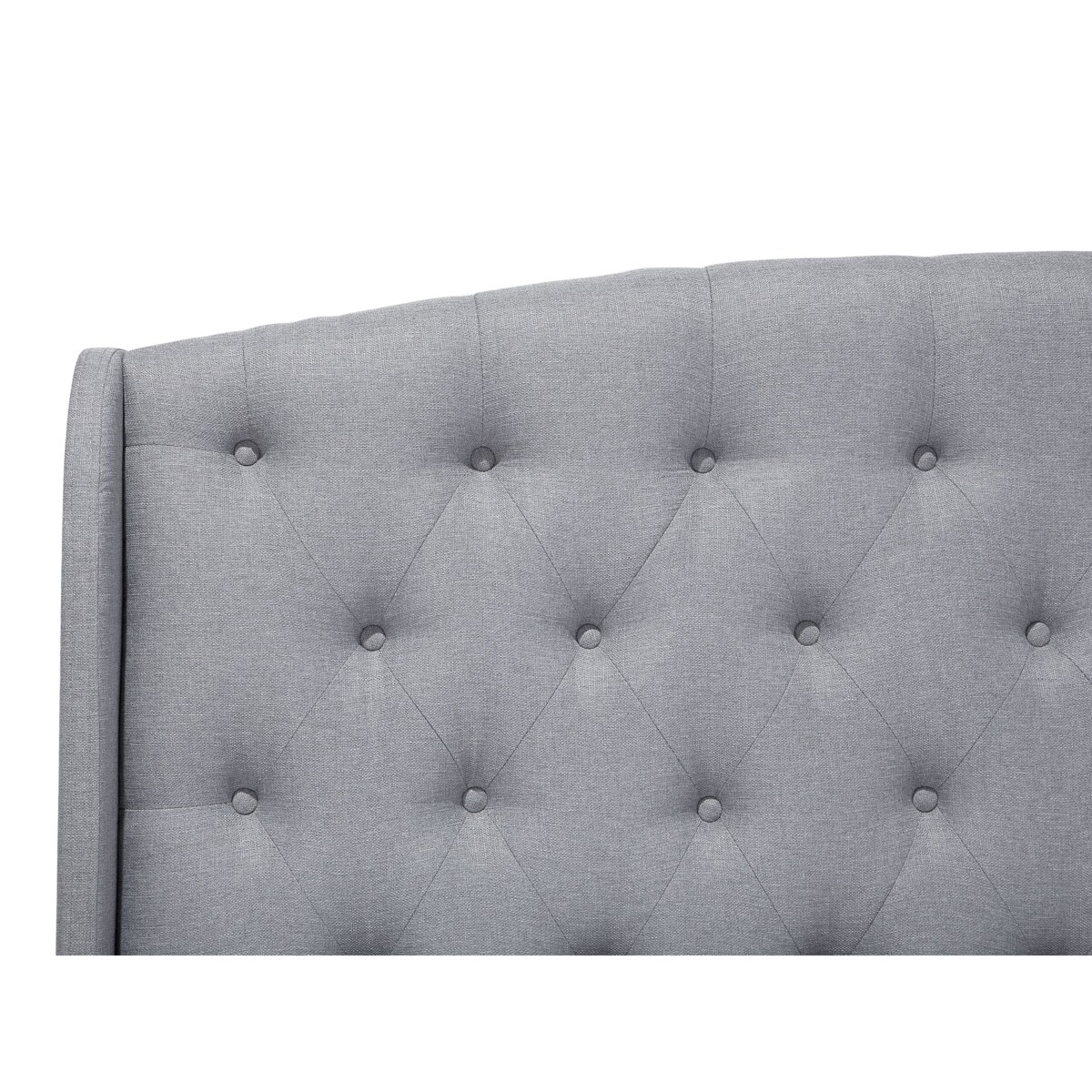 Łóżko tapicerowane 140 x 200 cm szare BORDEAUX