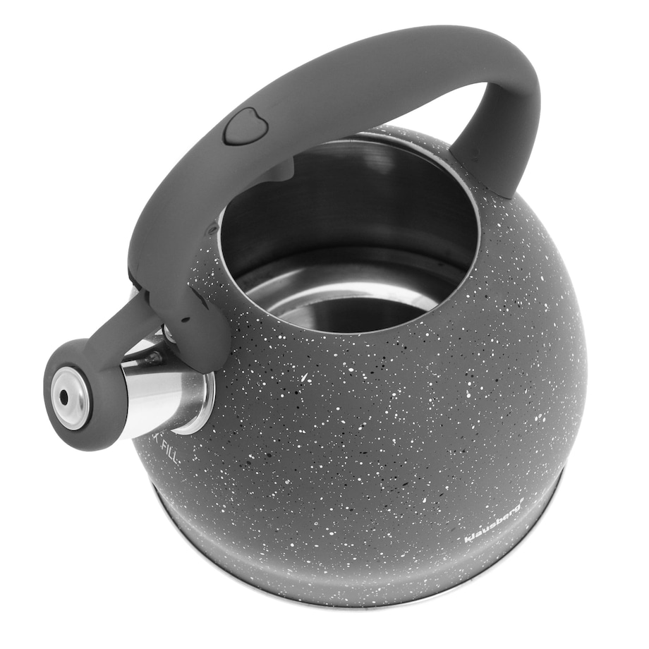 Czajnik stalowy z gwizdkiem 2L indukcja gaz szary marmurek KLAUSBERG