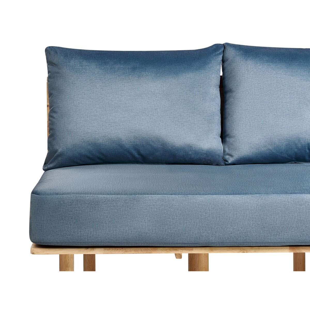 Sofa 2-osobowa ze stolikiem niebieska SALO
