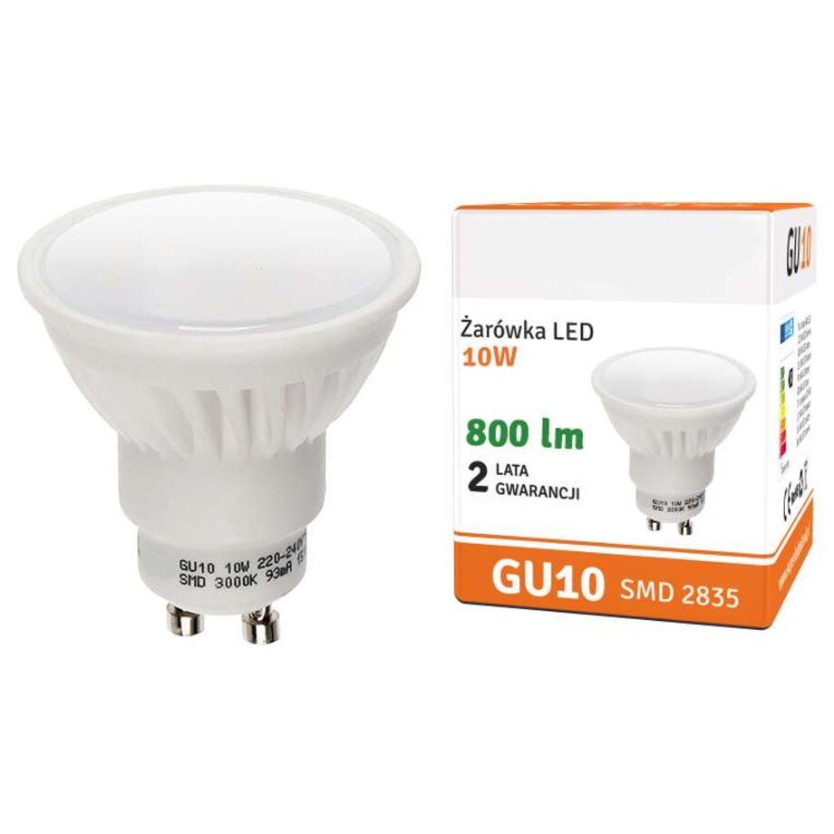 Żarówka LED MDECO SLP1352 GU10 10W 800lm 230V biała neutralna