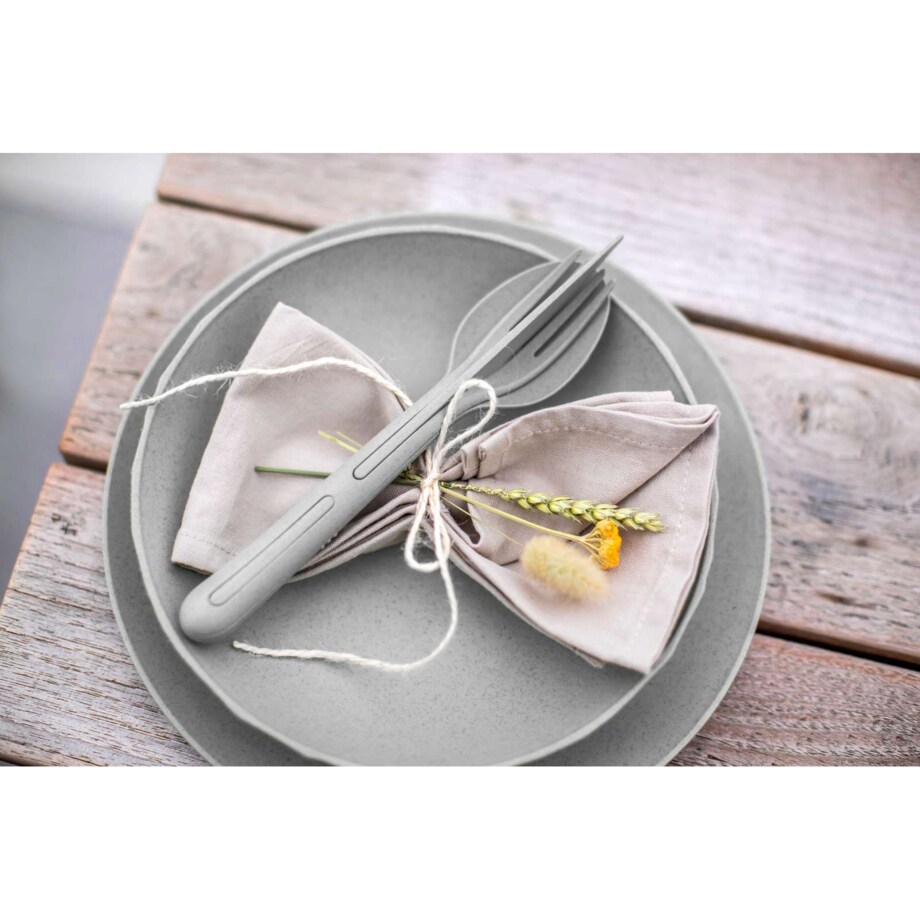 Zestaw sztućców wielorazowych, składanych KLIKK, 3 elementy, KOZIOL