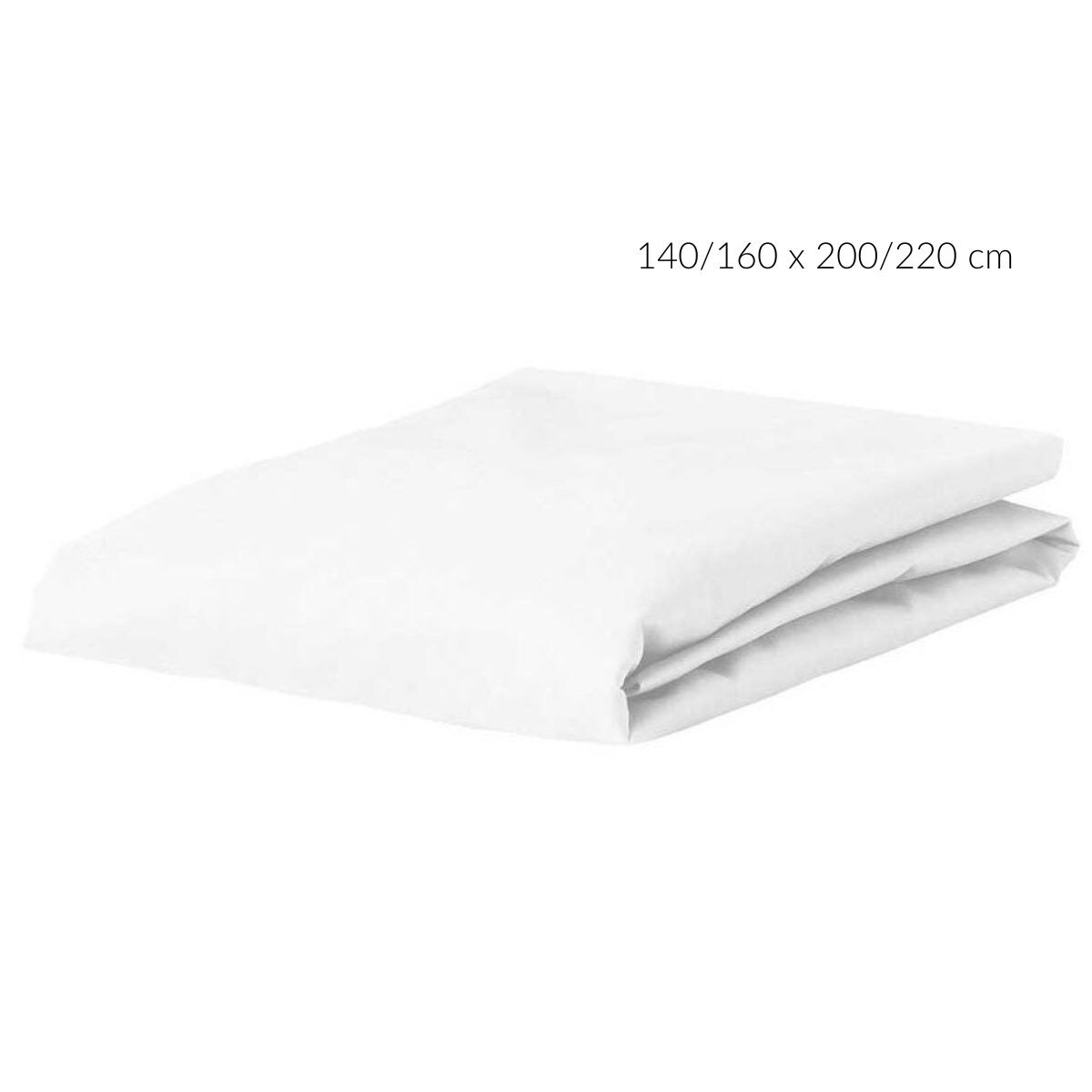 Białe prześcieradło na materac, 100% bawełna, Essenza, 140/160 x 200/220 cm
