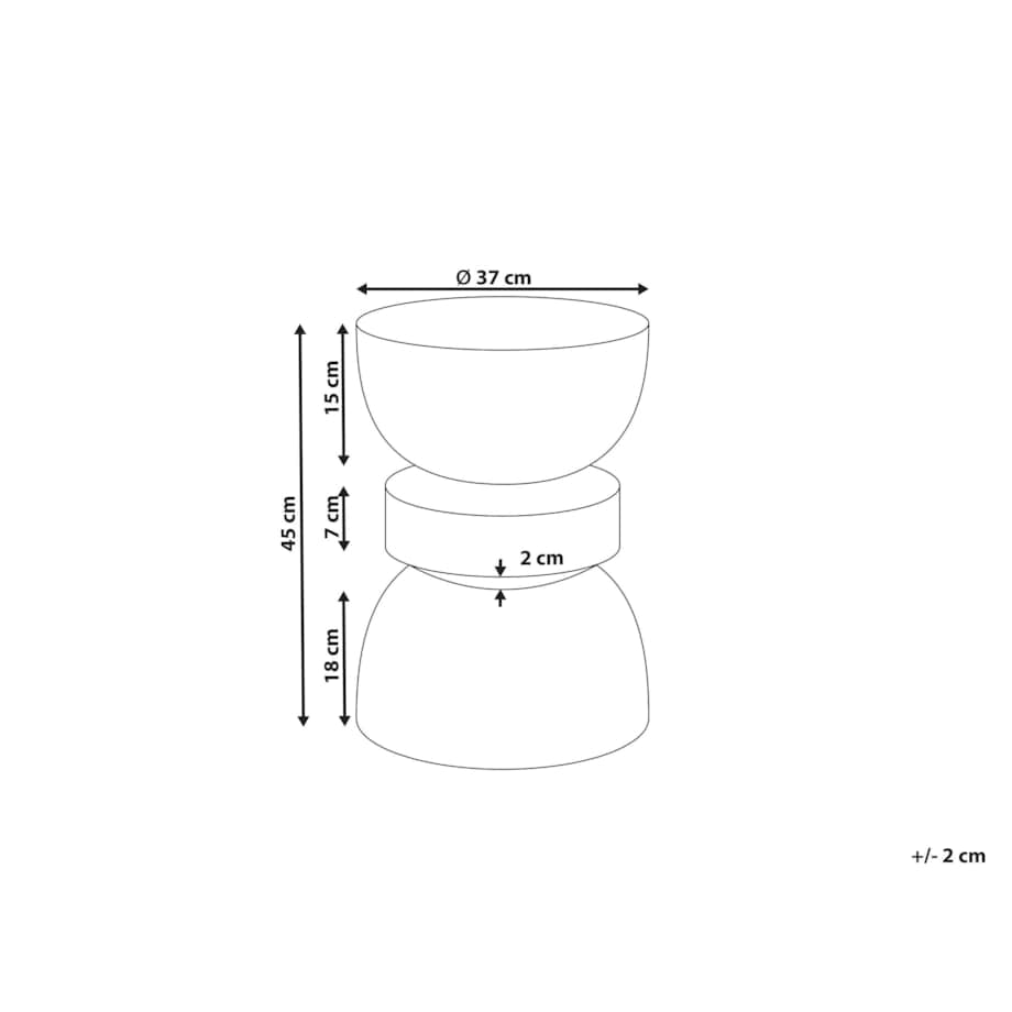 Stolik pomocniczy czerwony z efektem lastryko FALIRO