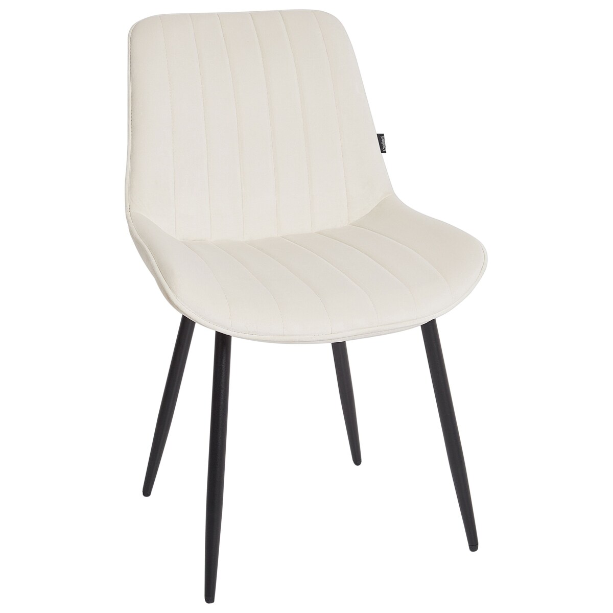 Zestaw 2 krzeseł do jadalni DUBROVNIK Welur Jasnobeżowy