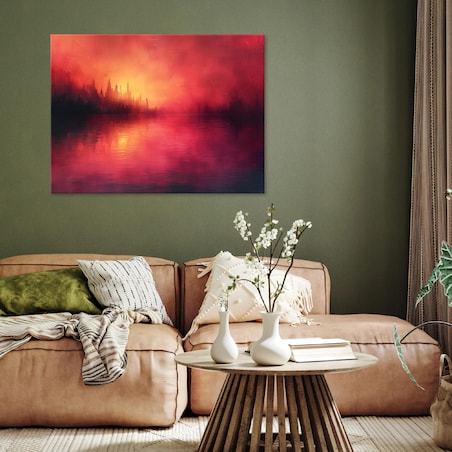 OBRAZ NA PŁÓTNIE ŚCIANĘ ABSTRAKCJA CZARNO CZERWONA SYPIALNIA SALON 60x40