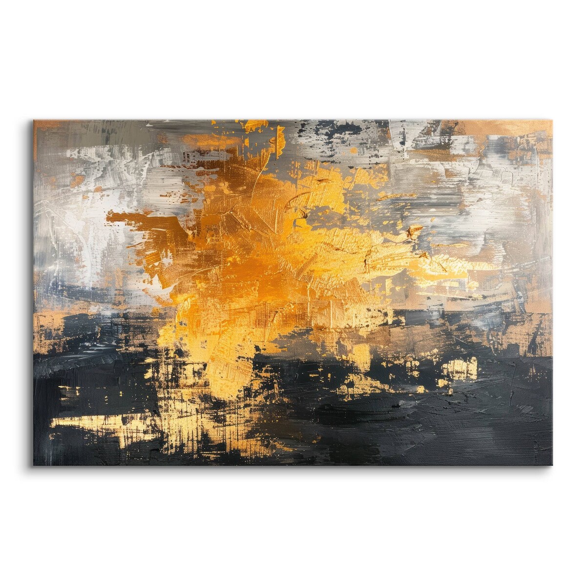 Obraz Ścienny Do Salonu Biura Złoty Wzór Abstrakcja Styl Glamour 70x50cm