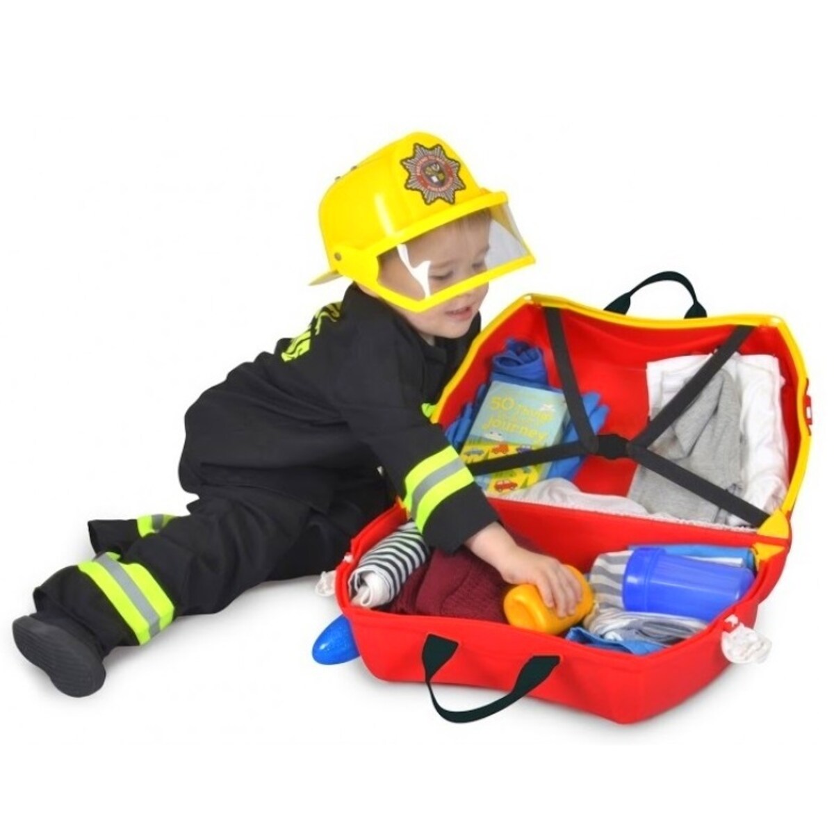 Jeżdząca walizeczka Trunki - Wóz strażacki Frank