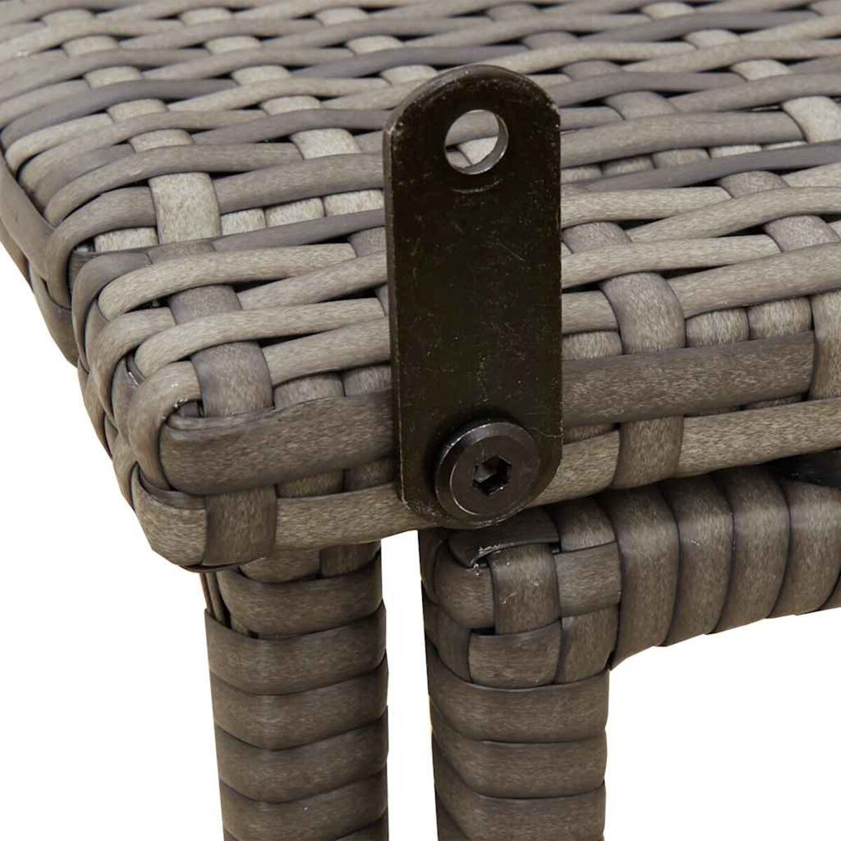 vidaXL Składany stół ogrodowy szary 90x51x75 cm polirattan