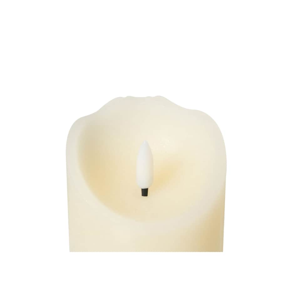 Zestaw 6 świec LED AMOREA 10/15 cm Złamana biel